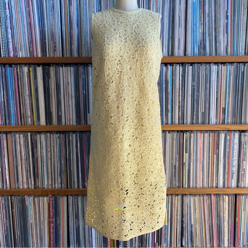 NWT MARIMEKKO Cream/Light-Yellow Shift Dress - size XS